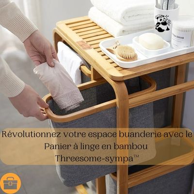 Bamboo Laundry Basket - Threesome-sympaâą