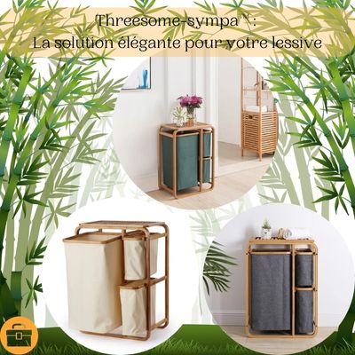 Bamboo Laundry Basket - Threesome-sympaâą