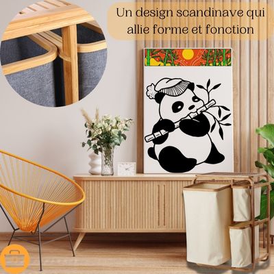Bamboo Laundry Basket - Threesome-sympaâą