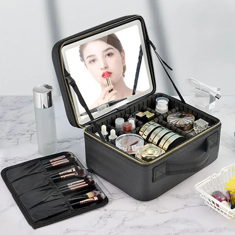 Makeup Bag - LED mirror-Sympaâą
