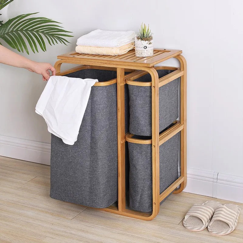 Bamboo Laundry Basket - Threesome-sympaâą