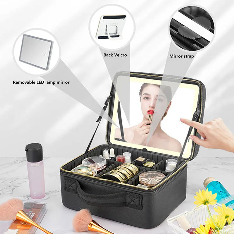 Makeup Bag - LED mirror-Sympaâą