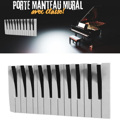 Porte manteau mural bois - Piano-Sympa™