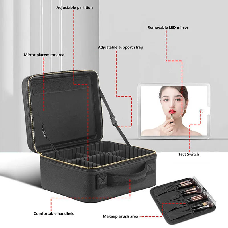 Makeup Bag - LED mirror-Sympa™