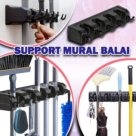 Wall Mount Broom Holder - Hold-On Sympa™ 