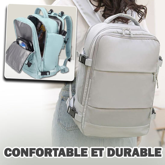 Sac à Dos 25 L Léger – Compartiment Ordinateur 14" – Nylon Résistant – Bretelles Ergonomiques – Pour école, Voyage, Quotidien